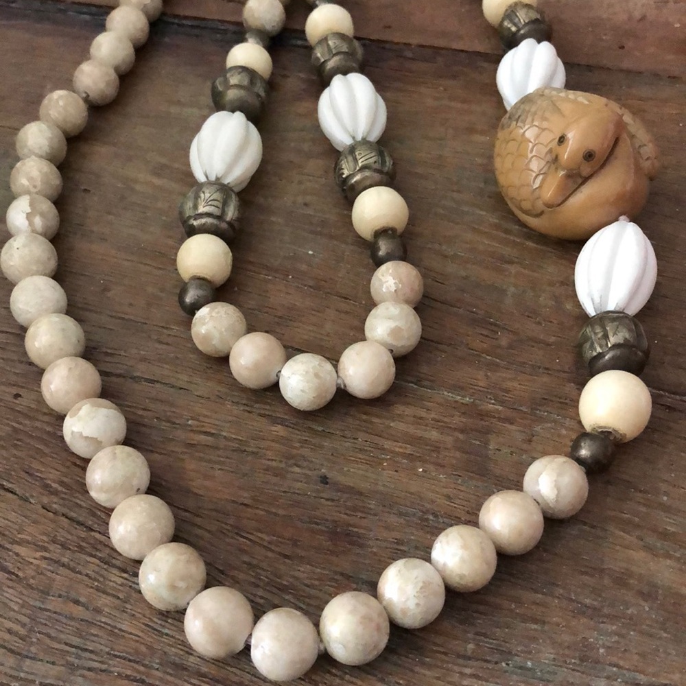 DUCK 🦆 BEADED NECKLACE 36”